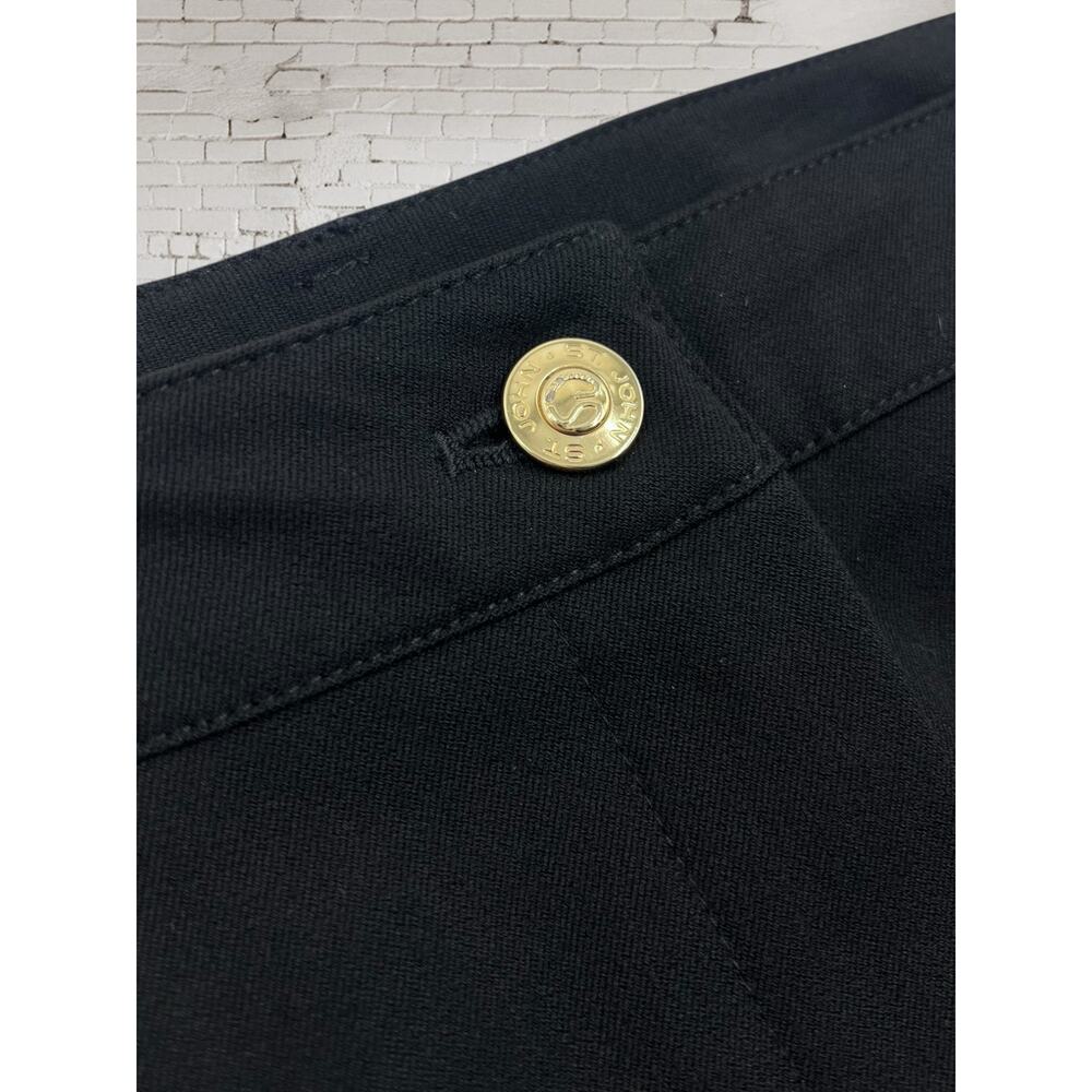 St. John Womens Classic Stretchy Black Straight Leg Long Career Pants Size 12 - Picture 3 of 10